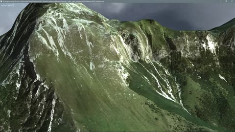 OpenGL test - real 3D terrain + soft shadows + cubemap - Alpi Apuane