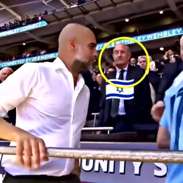 hiszpański trener piłkarski Pep Guardiola odmawia podania ręki przedstawicielowi reżimu izraelskiego