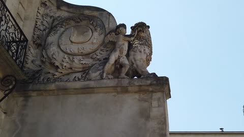 Stone Lion Statue Sculpture Monument Animal