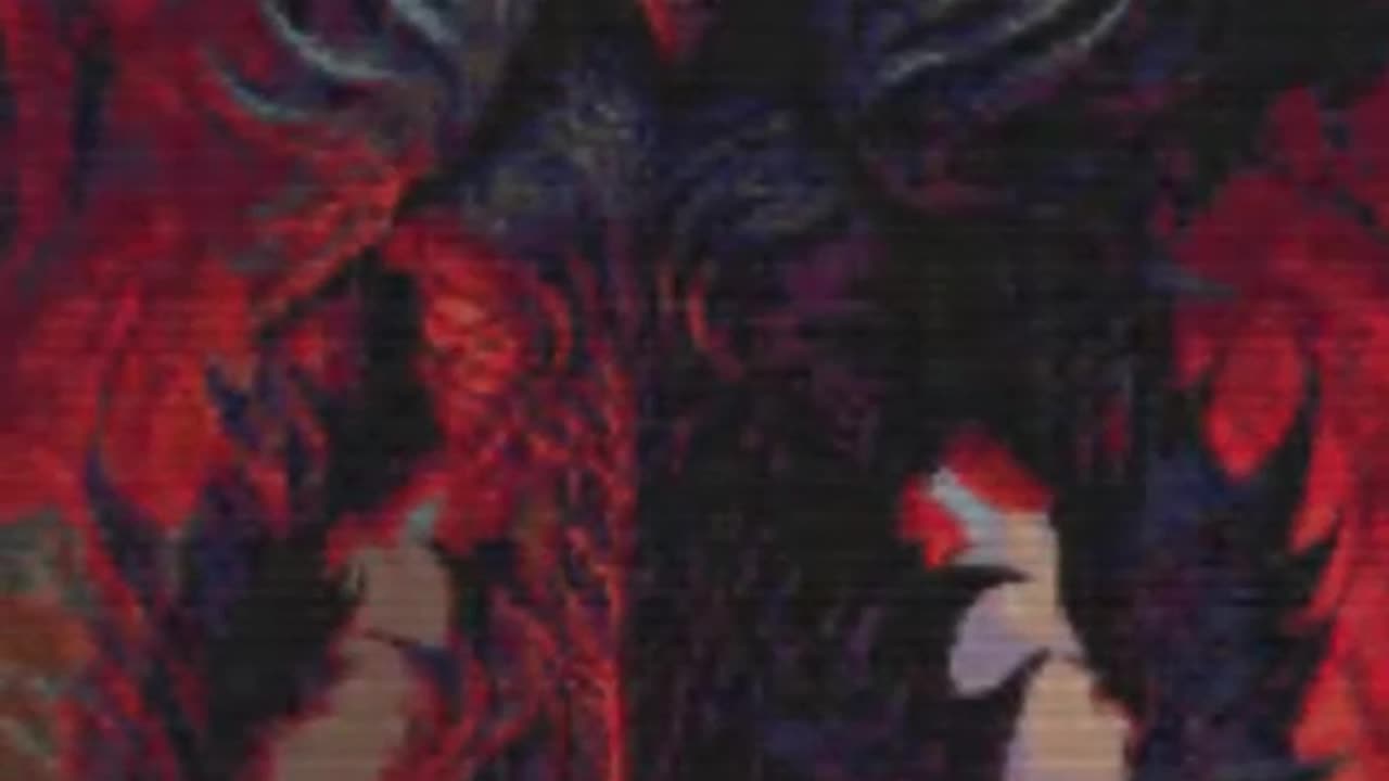 Demon Lord full coverage counted cross stitch pattern
