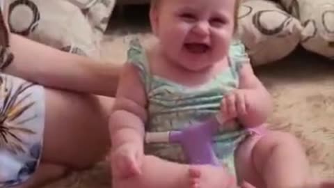 Cute baby playing with family 😂 | funny video