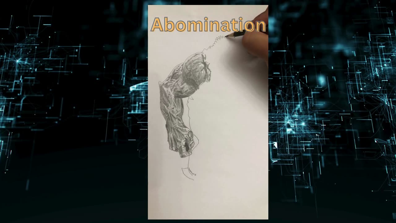 Abomination timelapse drawing