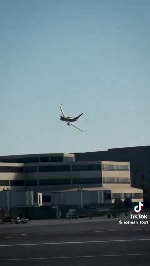 Trump Force One conducts a low-altitude, high-speed pass over near Washington Badassed.