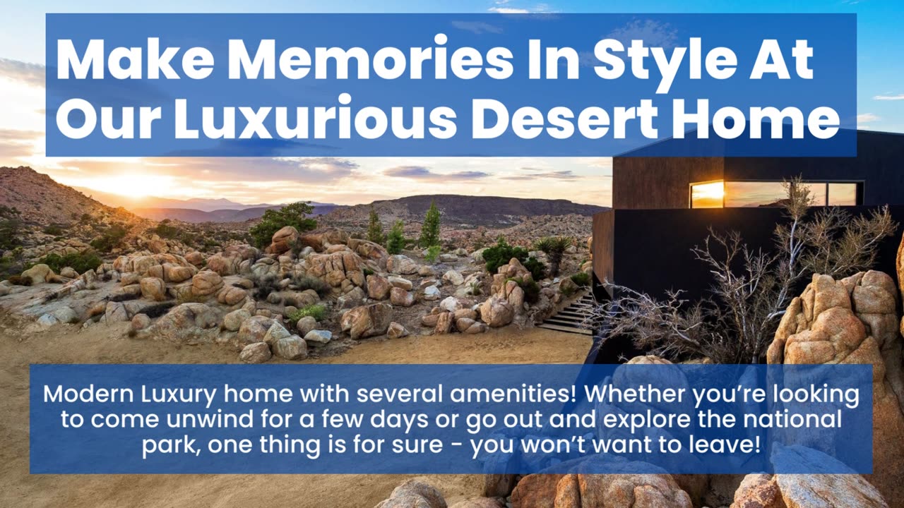 Luxury Joshua Tree Vacation Rentals - Joshua Sunrise