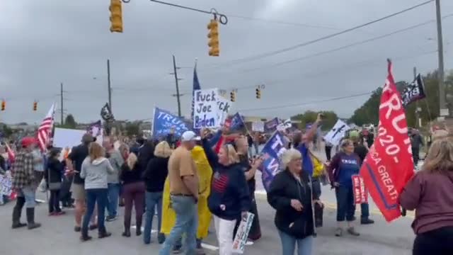 Greeting party for Joe Biden