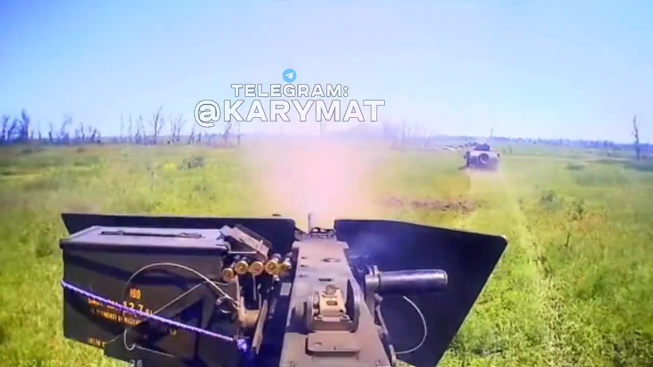 Footage from Ukrainian M2 Machine Gunner