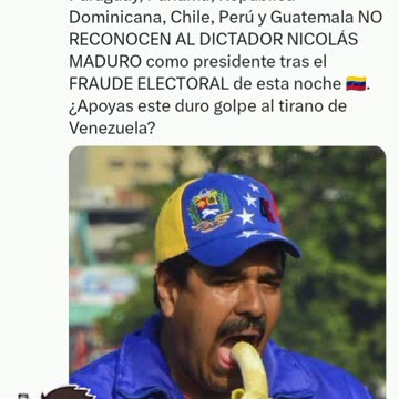 ¿Todo el mundo está de acuerdo en que la dictadura comunista de Maduro se robó las elecciones en Venezuela.