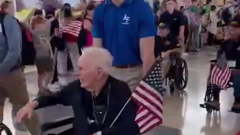 About 60 World War II vets were met