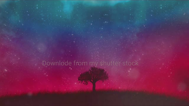 Motion Graphics Background Video Loop - Single Tree Animation