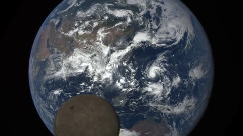 Nasa camera catch-up the moon and earth.