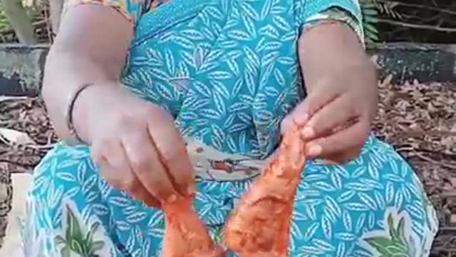 Chicken fry recipe in village