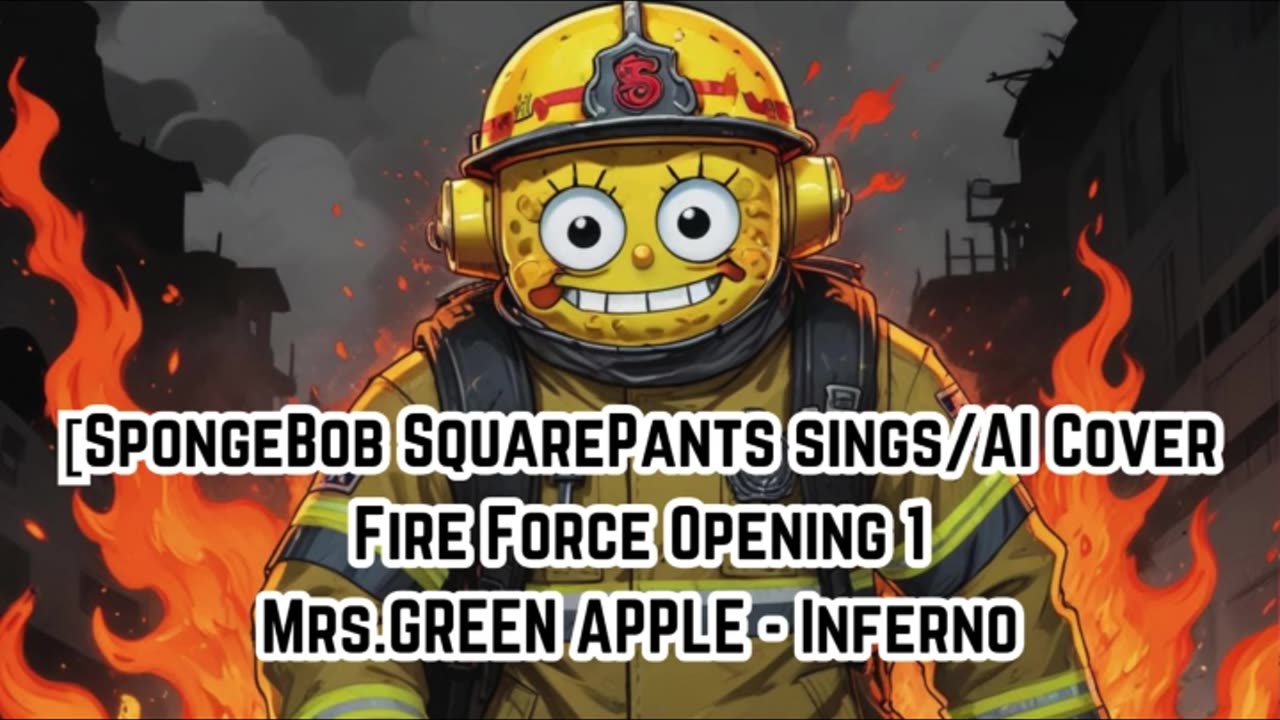 [SpongeBob sings/AI Cover] Fire Force Season 1 Opening 1 Mrs.GREEN APPLE - Inferno (インフェルノ)