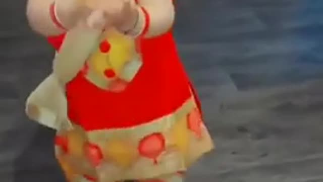 Lovey cute babe girl dance