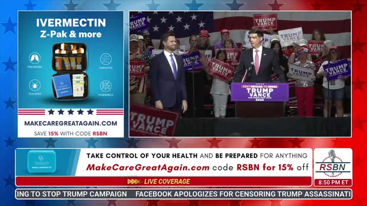 Vice Presidential Nominee JD Vance Speaks at Rally in Reno, Nevada