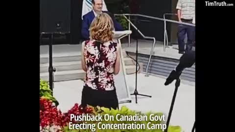 Canadians Protest Concentration Camp Plans by Canadian PM - They Will Not Be Able to Walk the Street