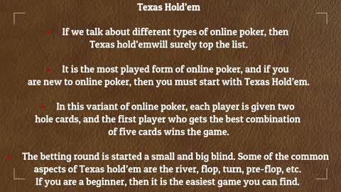 Different limits In Online Gambling Games