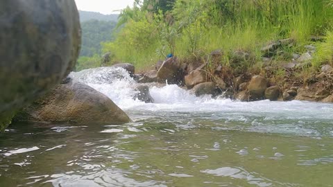 Beautiful view of water streams