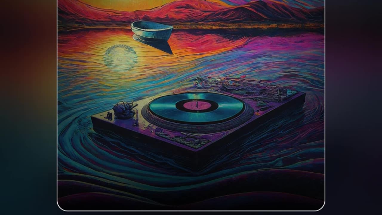 Gliding Through Neon Waves
