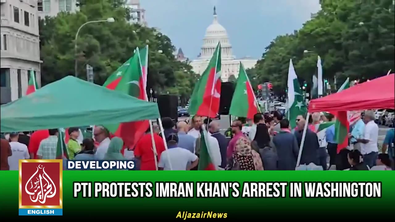 PTI Protests Imran Khan's Arrest in Washington | AljazairNews