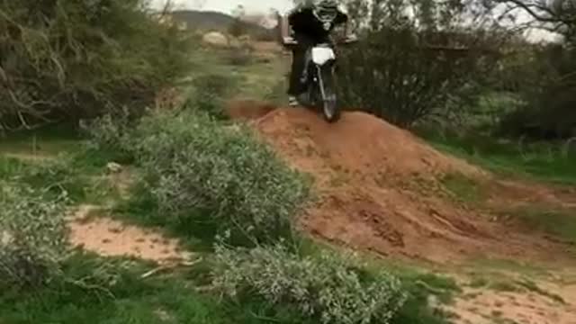 Collab copyright protection - dirt ramp black shirt over handlebar