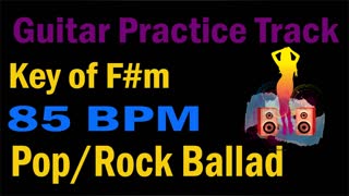 Pop Rock Ballad Backing Track 60 bpm in the Key of F#m