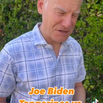 Joe Biden explaining the difference between a tangerine and an orange