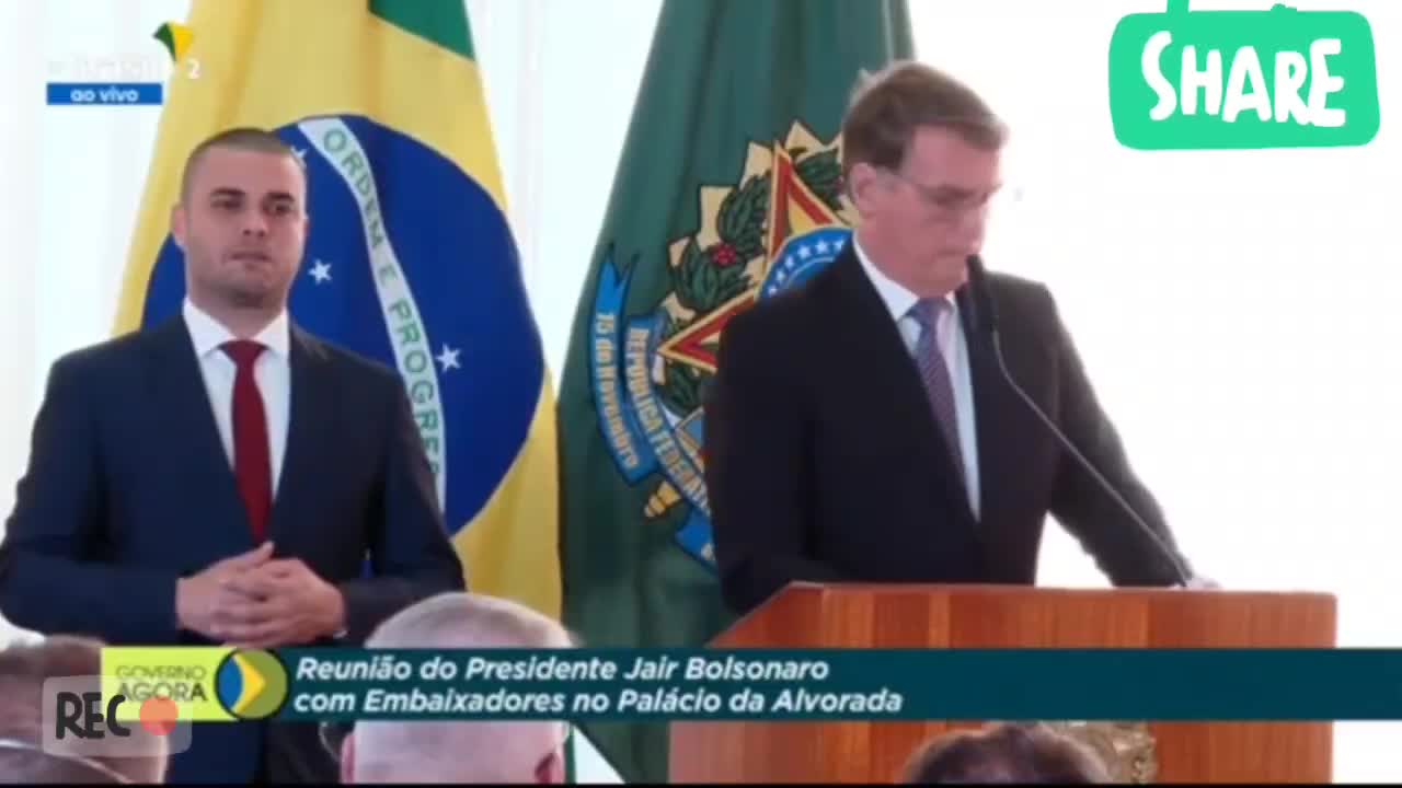 Live do Bolsonaro com os embaixadores que foi excluída no foicetube