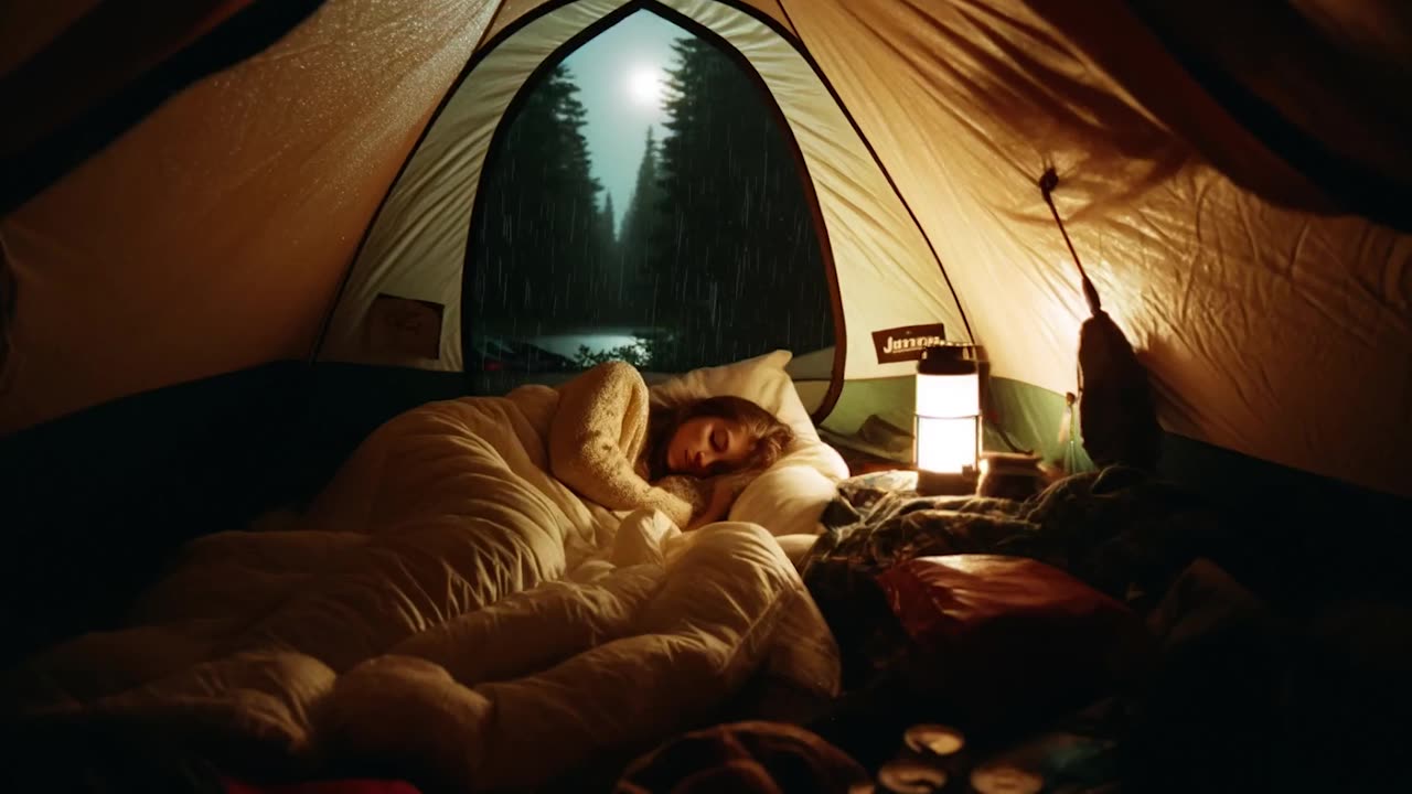 Peaceful Rain Sounds in Forest: Sleep Like a Dream in a Cozy Tent | Relaxing Ambient Sleepscape