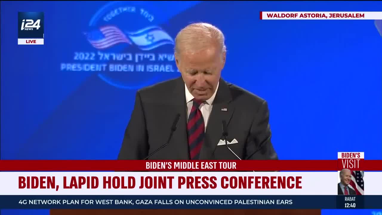 Israel's Prime Minister Lapid & US President Joe Biden