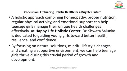 Nurturing Teenage Girls with Holistic Health and Homeopathy