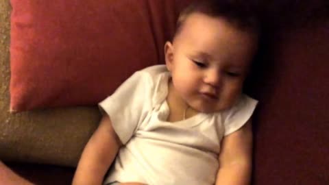 Cute Baby Falling Asleep