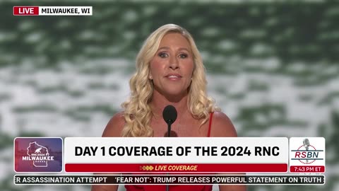 WATCH: Rep. Marjorie Taylor Greene Speaks at 2024 RNC in Milwaukee, WI - 7/15/2024