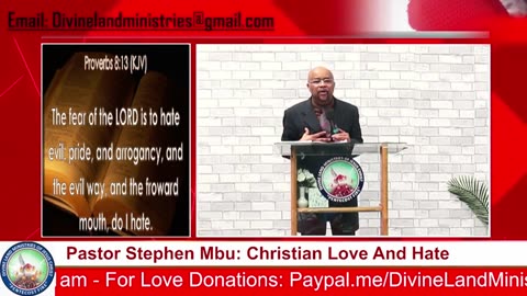 CHRISTIAN LOVE & HATE by Pastor Stephen Mbu