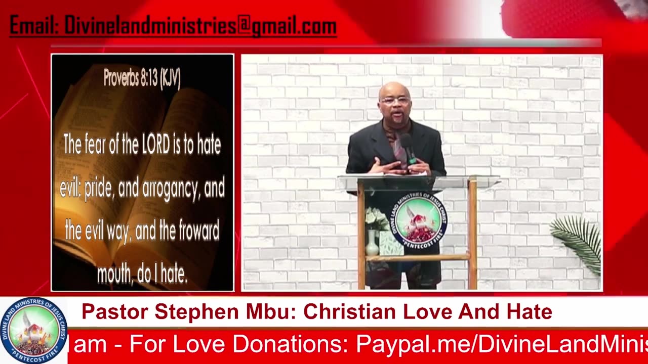 CHRISTIAN LOVE & HATE by Pastor Stephen Mbu