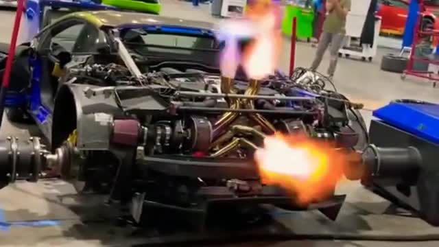 Lamborghini Speed Test And Engine Fleming Test {in car factory}