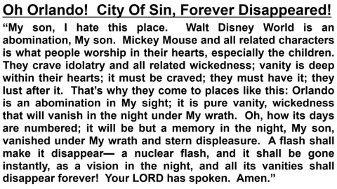 PROPHECY- Oh Orlando! City Of Sin, Forever Disappeared!