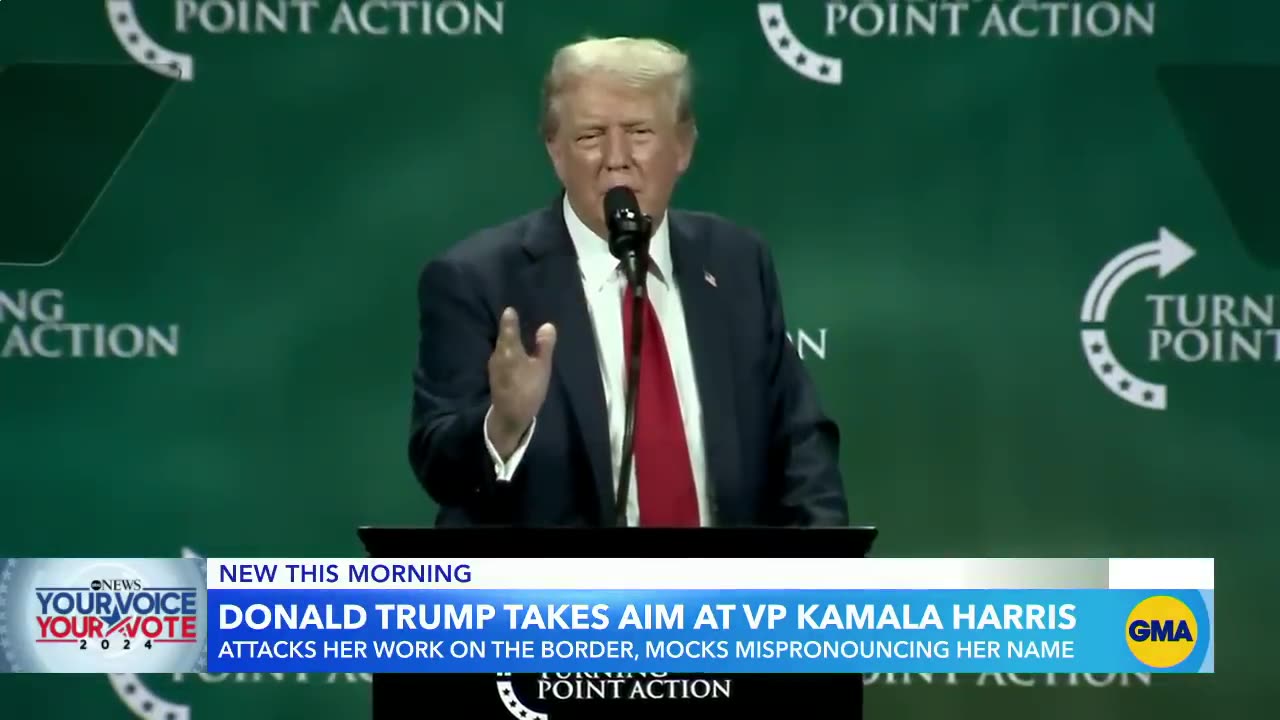 Donald Trump takes aim at VP Kamala Harris