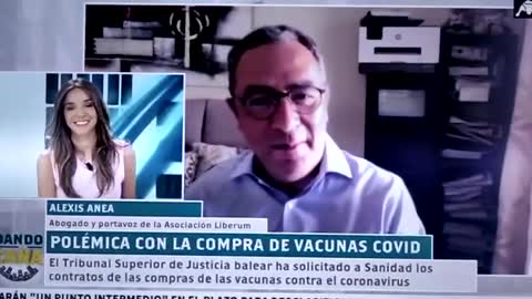 Alexis Anea Abogado y portavoz de la asociación Liberum exponiendo las mentiras del pasaporte covid