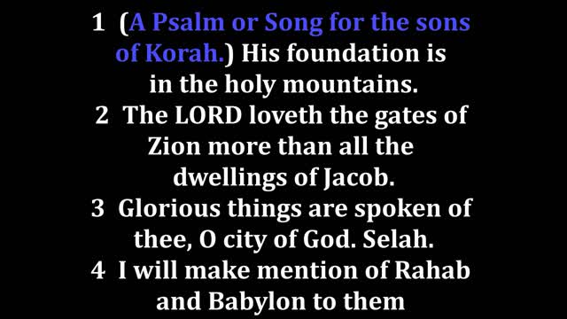 Psalms 87 King James version