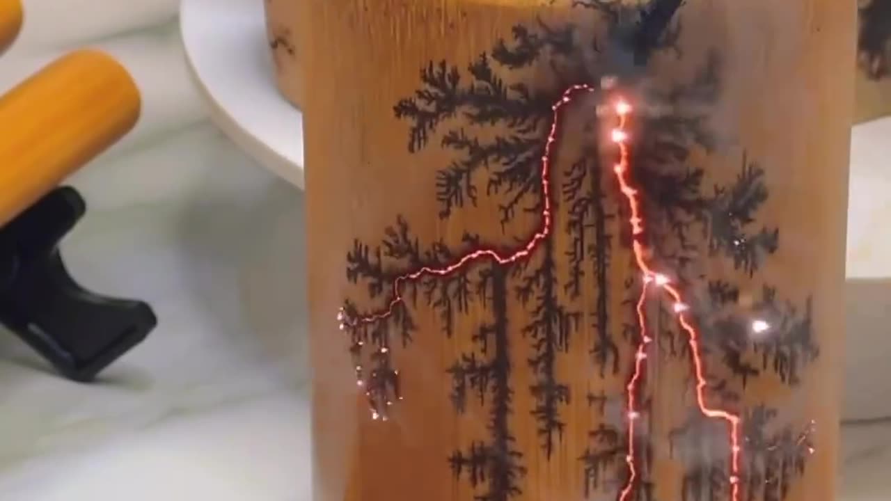 Awesome wood burning technique 🌲🔥 rate 1-10!