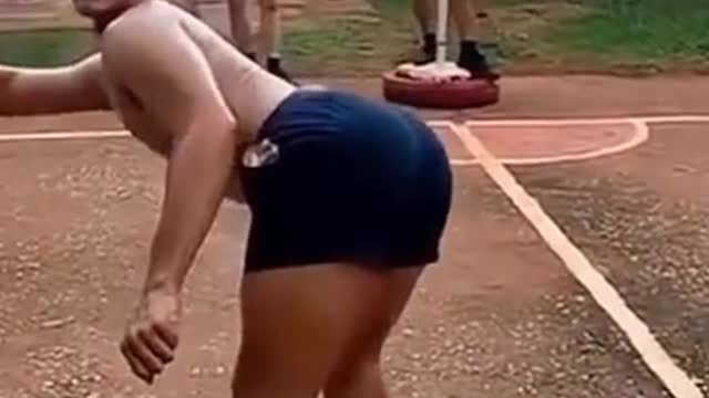 Super hip ball hitting technique.