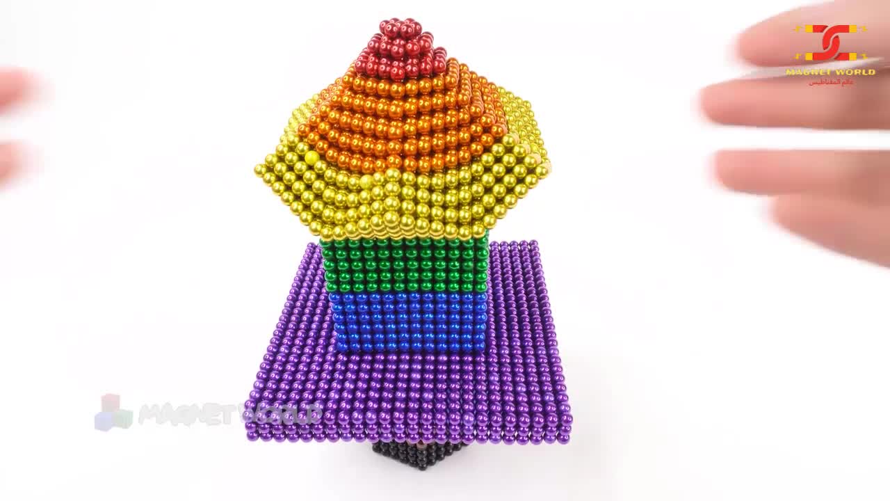 كيف تصنع معبد قوس قزح ذو عمود واحد مع الكرات المغناطيسية