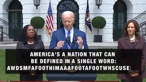 Joe Biden Defines America In A Single Word - We Just Don't Know What It Is