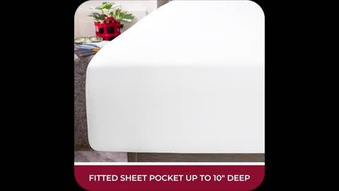 Mellanni RV Short Queen Sheets - 4 PC Iconic Collection Bedding Sheets & Pillowcases