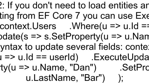 EF core best way to update only specific fields for large table