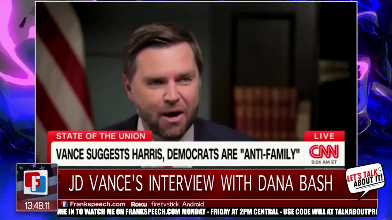 VANCE IMPRESSES IN DANA BASH INT