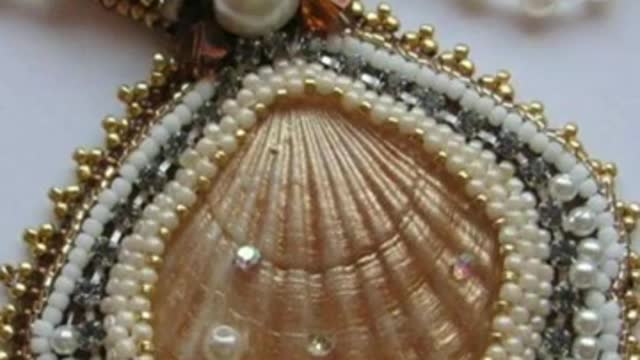 Beautiful fancy Sea Shell decoration with stylish jewellery designs