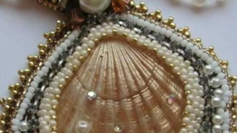 Beautiful fancy Sea Shell decoration with stylish jewellery designs