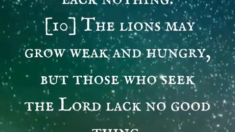 Let me pray for you today with psalms 34 vs 9-10