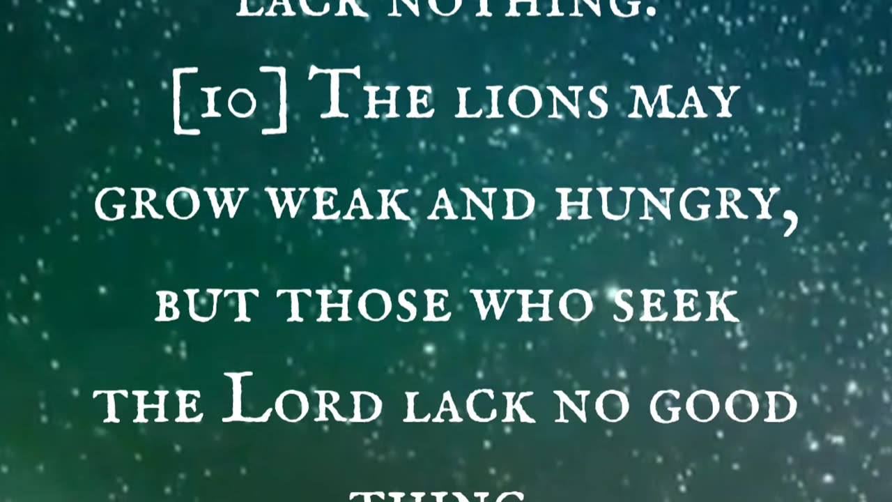 Let me pray for you today with psalms 34 vs 9-10